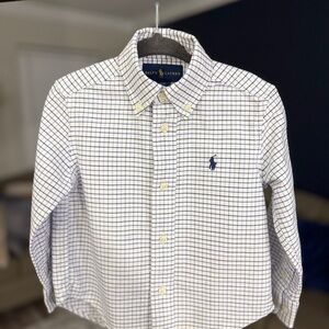 Ralph Lauren Blue and White Plaid Shirt